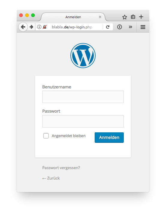 Unternehmer-Webseiten: Die Standard WordPress-Anmeldung ist ungeschützt gegen Angriffe