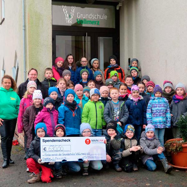 Mainlink unterstützt Grundschule Vollmerz